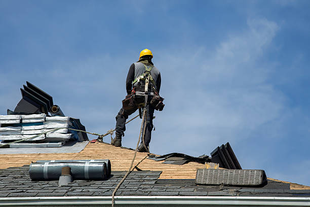 Professional Gutter Installation technician working in Island Park, ID